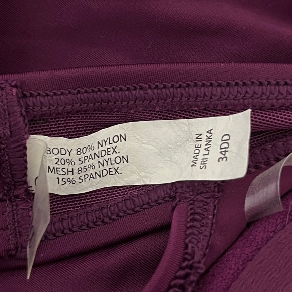 Soma NWT Bra Cup Sized Convertible Halter Shaping Tankini Top Henna Plum 34DD - Picture 14 of 16